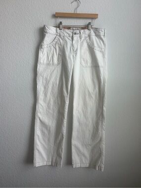Women’s Y2K inspired White Straight-Leg Jeans